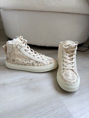 Chloé Lauren Mid Top Sneakers - Size 41